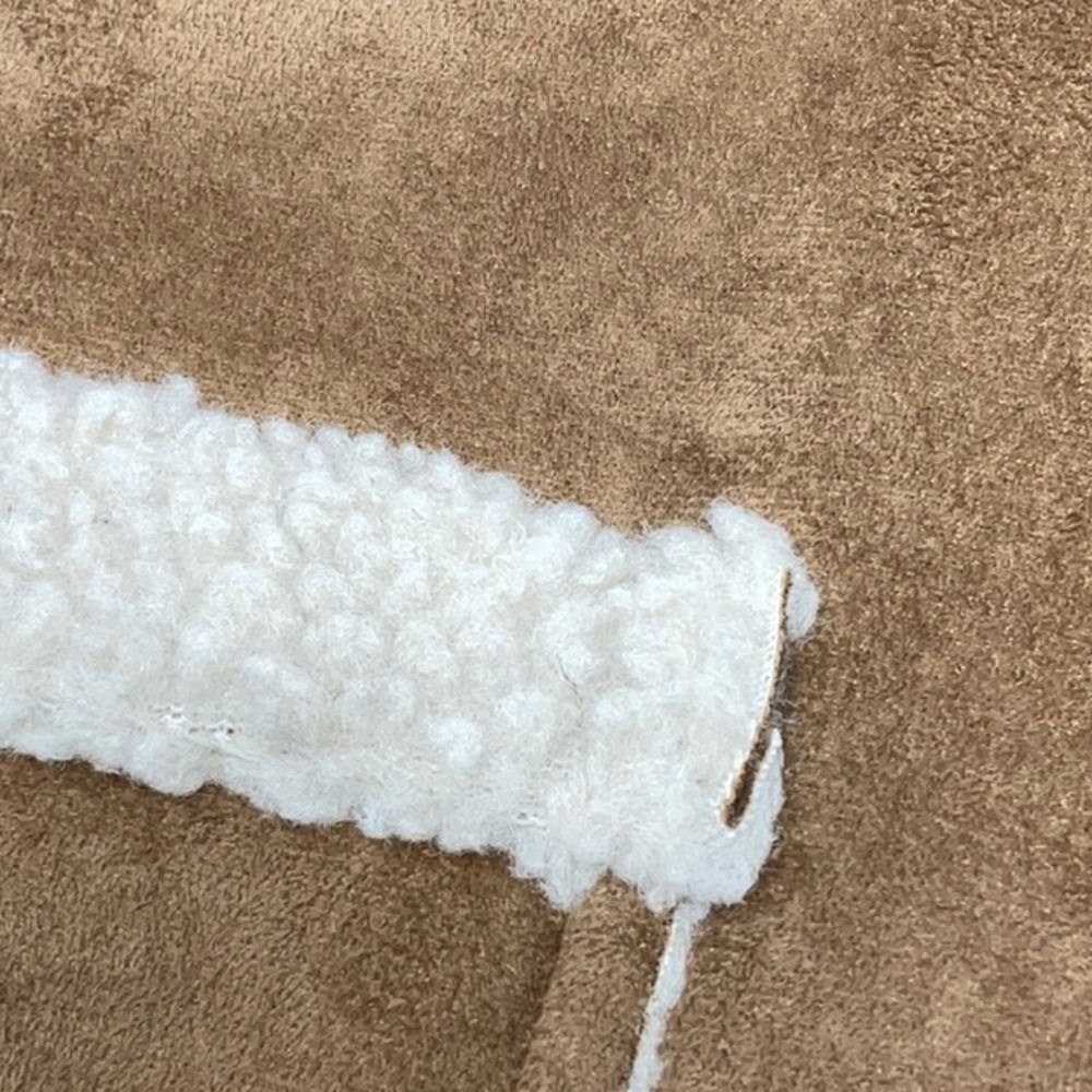 Ruff Hewn women’s suede/faux shearling vest, size large - Picture 9 of 9